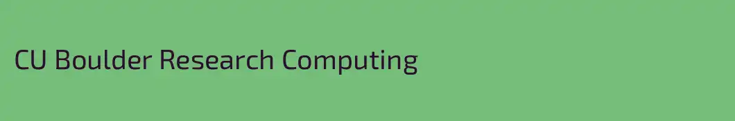 CU Boulder Research Computing